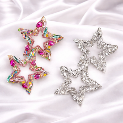 CRYSTAL STAR EARRINGS