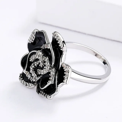 BLACK ROSE RING