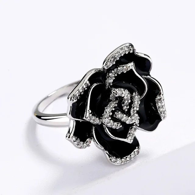 BLACK ROSE RING