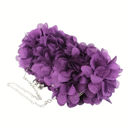 PURPLE FLORAL CLUTCH