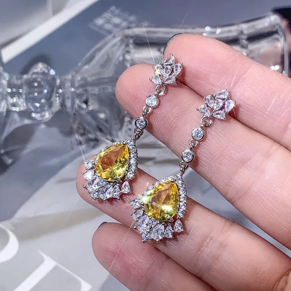 YELLOW ZIRCON EARRINGS