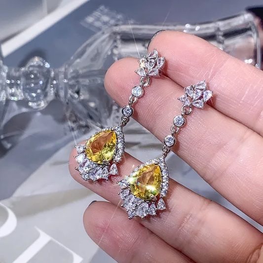 YELLOW ZIRCON EARRINGS