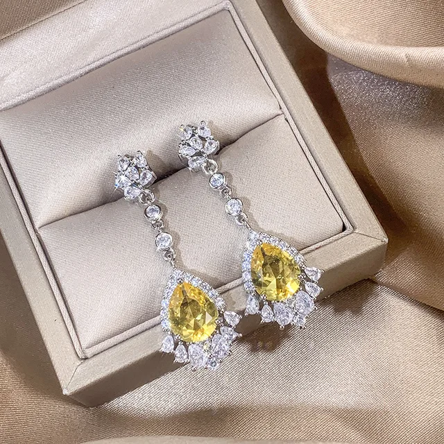 YELLOW ZIRCON EARRINGS