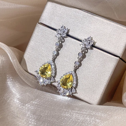 YELLOW ZIRCON EARRINGS