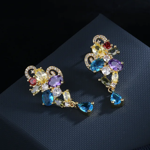 MULTICOLOR ZIRCON EARRINGS