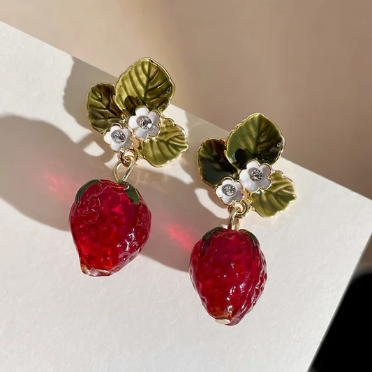 STRAWBERRY EARRINGS