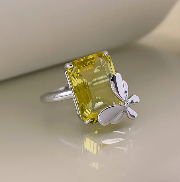 YELLOW BUTTERFLY RING