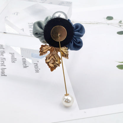 FABRIC FLOWER BROOCH