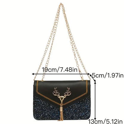 GLITTERY ENVELOPE BAG