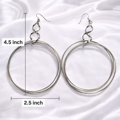 GOLD SPIRAL RINGS EARRINGS