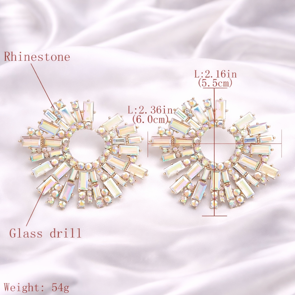 CRYSTAL MOON EARRINGS