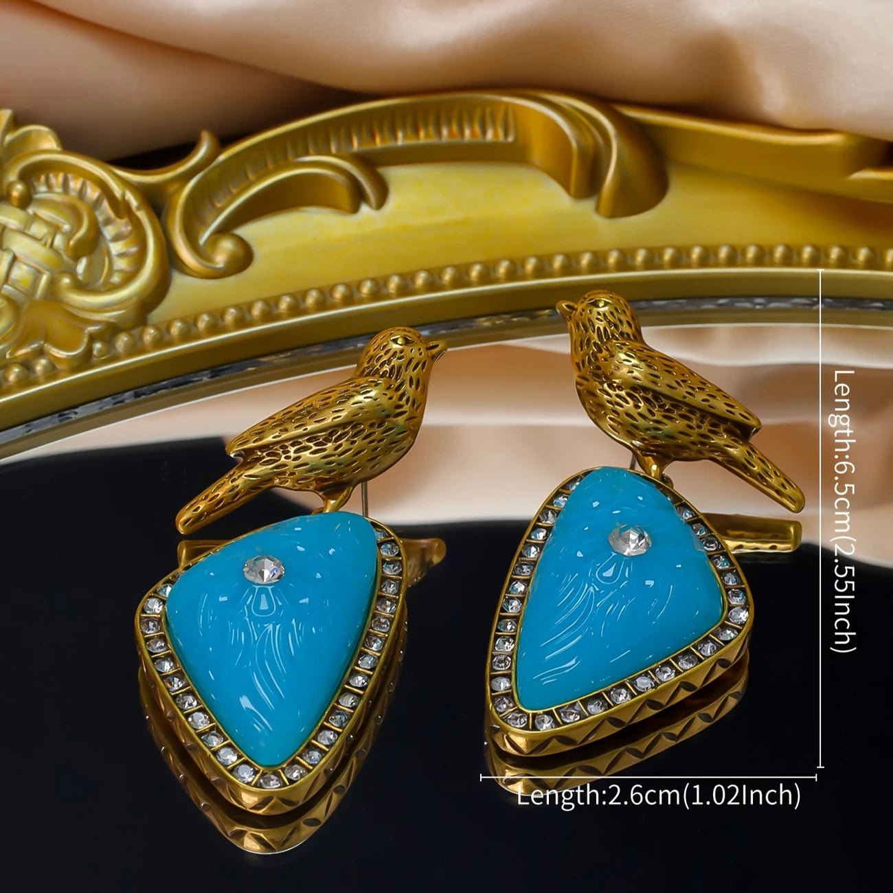 VINATAGE BIRD DROP EARRINGS