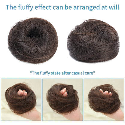 SYNTHETIC STRAIGHT HAIR SCRUNCHY