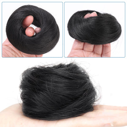 SYNTHETIC STRAIGHT HAIR SCRUNCHY