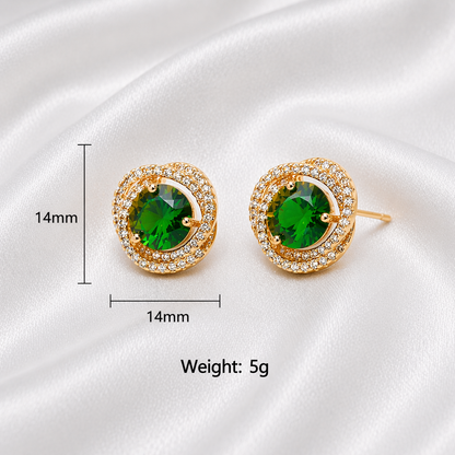 CRYSTAL EMERALD EARRINGS