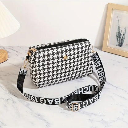 HOUNDSTOOTH CROSSBODY BAG