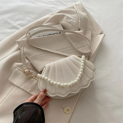 TEXTURED WHITE SHELL BAG