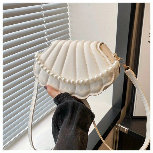 WHITE SHELL BAG