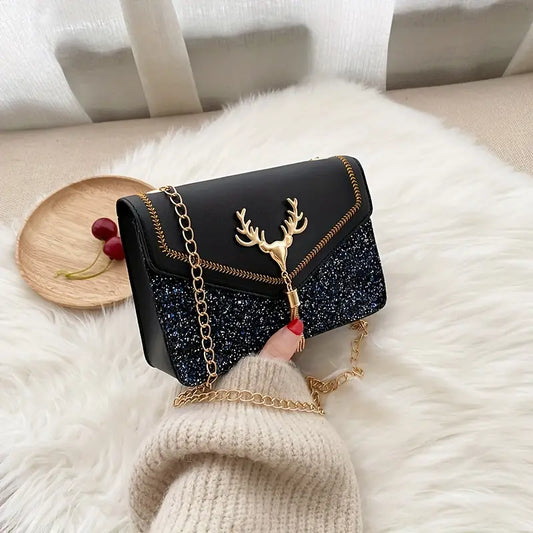 GLITTERY ENVELOPE BAG