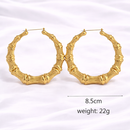 BAMBOO CIRCLE EARRINGS