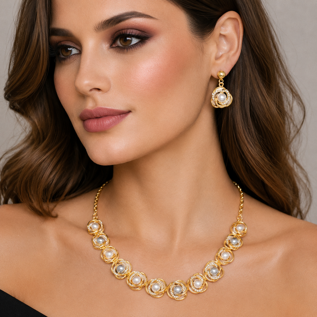 SPIRAL PEARL SET