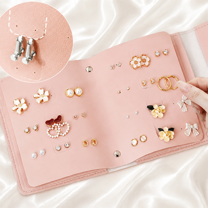 LEATHER BOOK JEWELRY ORGANIZER