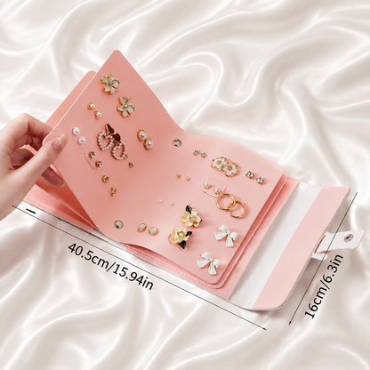 LEATHER BOOK JEWELRY ORGANIZER