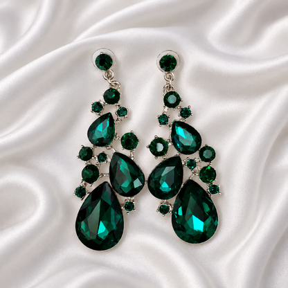 EMERALD CRYSTAL EARRINGS
