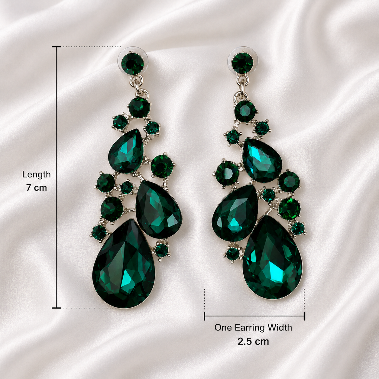 EMERALD CRYSTAL EARRINGS