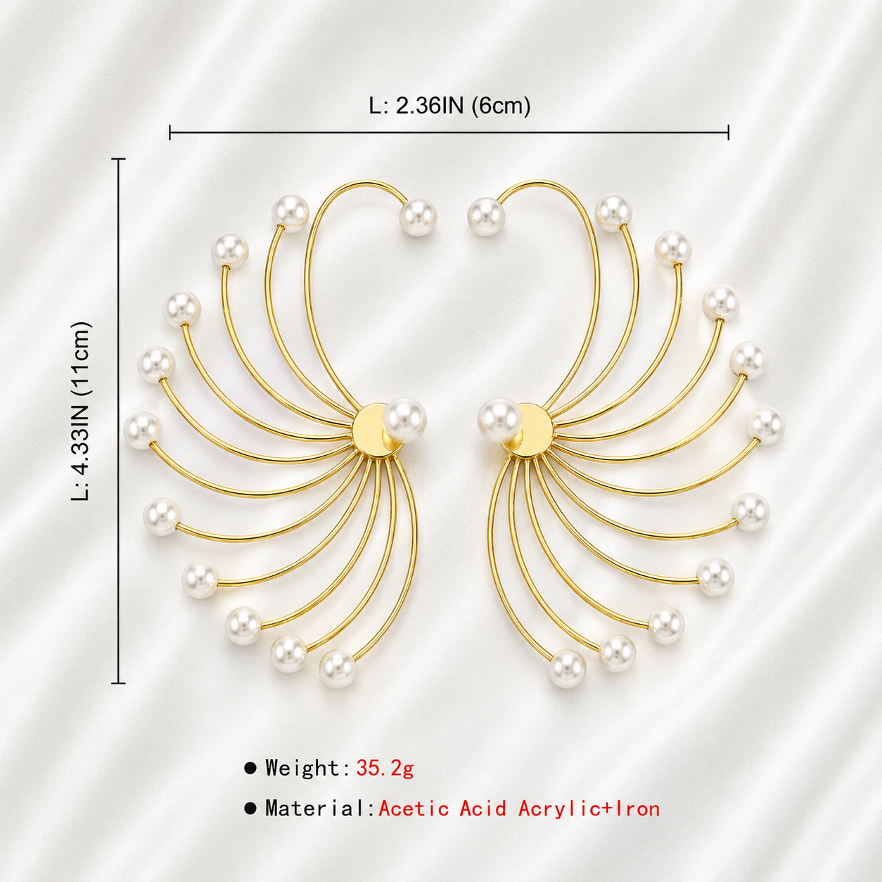 PEARL FANBURST EARRINGS