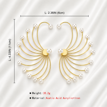 PEARL FANBURST EARRINGS