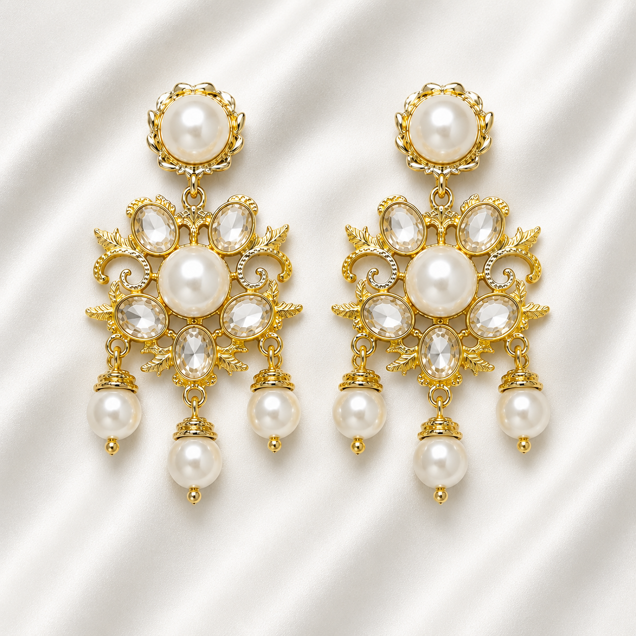 PERAL CRYSTAL DROP EARRINGS