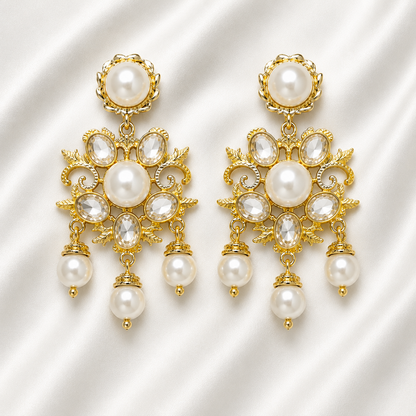 PERAL CRYSTAL DROP EARRINGS