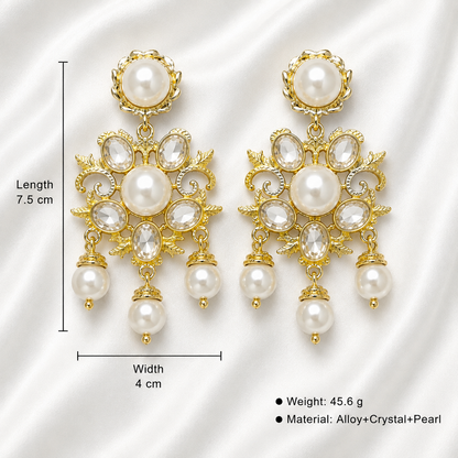 PERAL CRYSTAL DROP EARRINGS