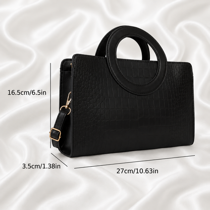 BLACK CROCODILE BAG