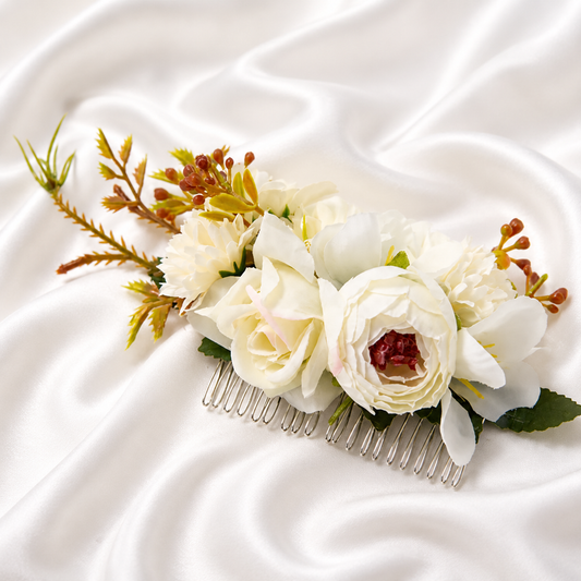FLOWERS HAIR COMB
