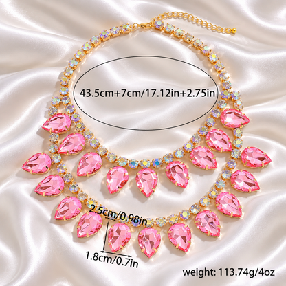 PINK CRYSTAL CASCADE SET