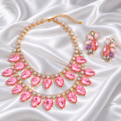 PINK CRYSTAL CASCADE SET