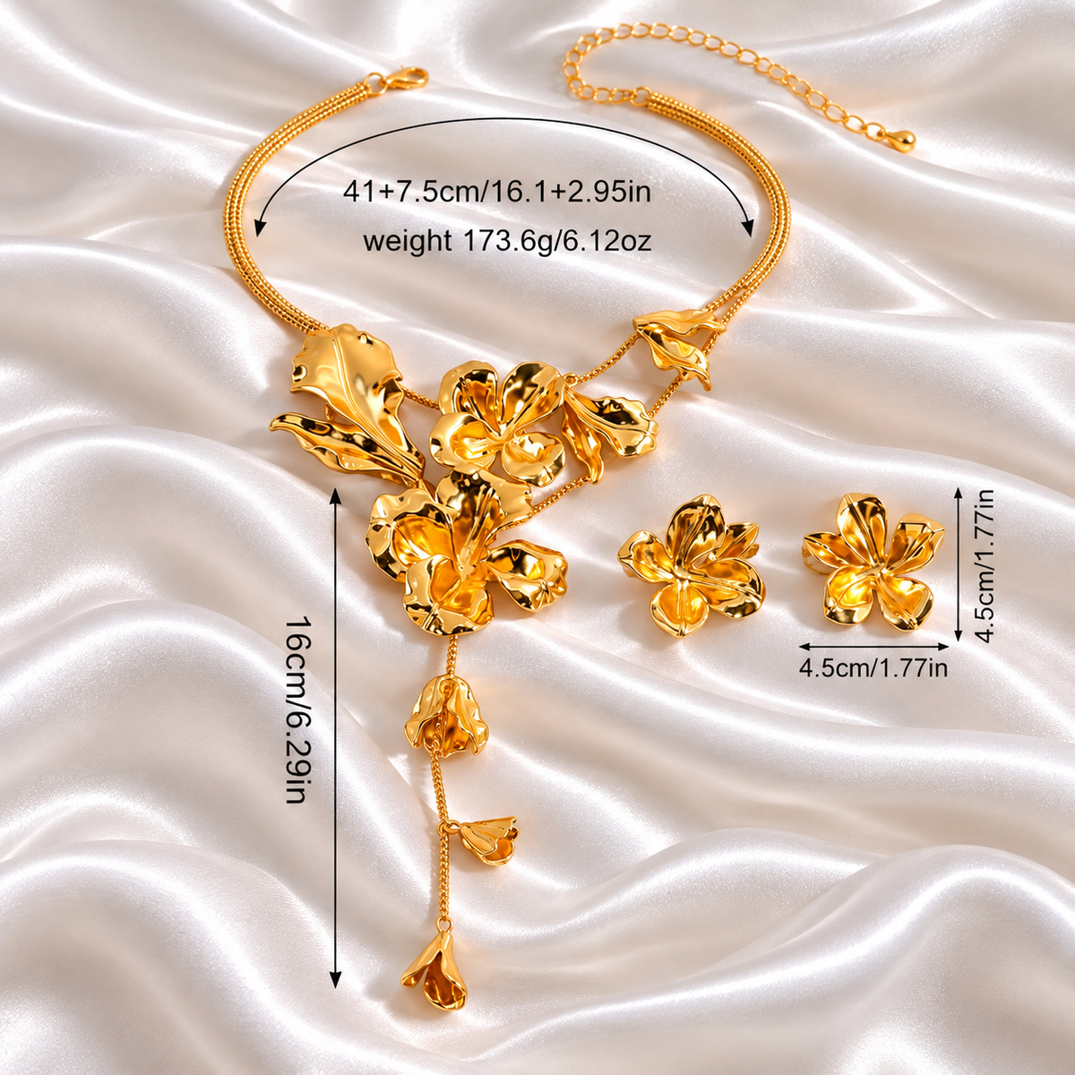 GOLDEN BLOOM FLORAL SET