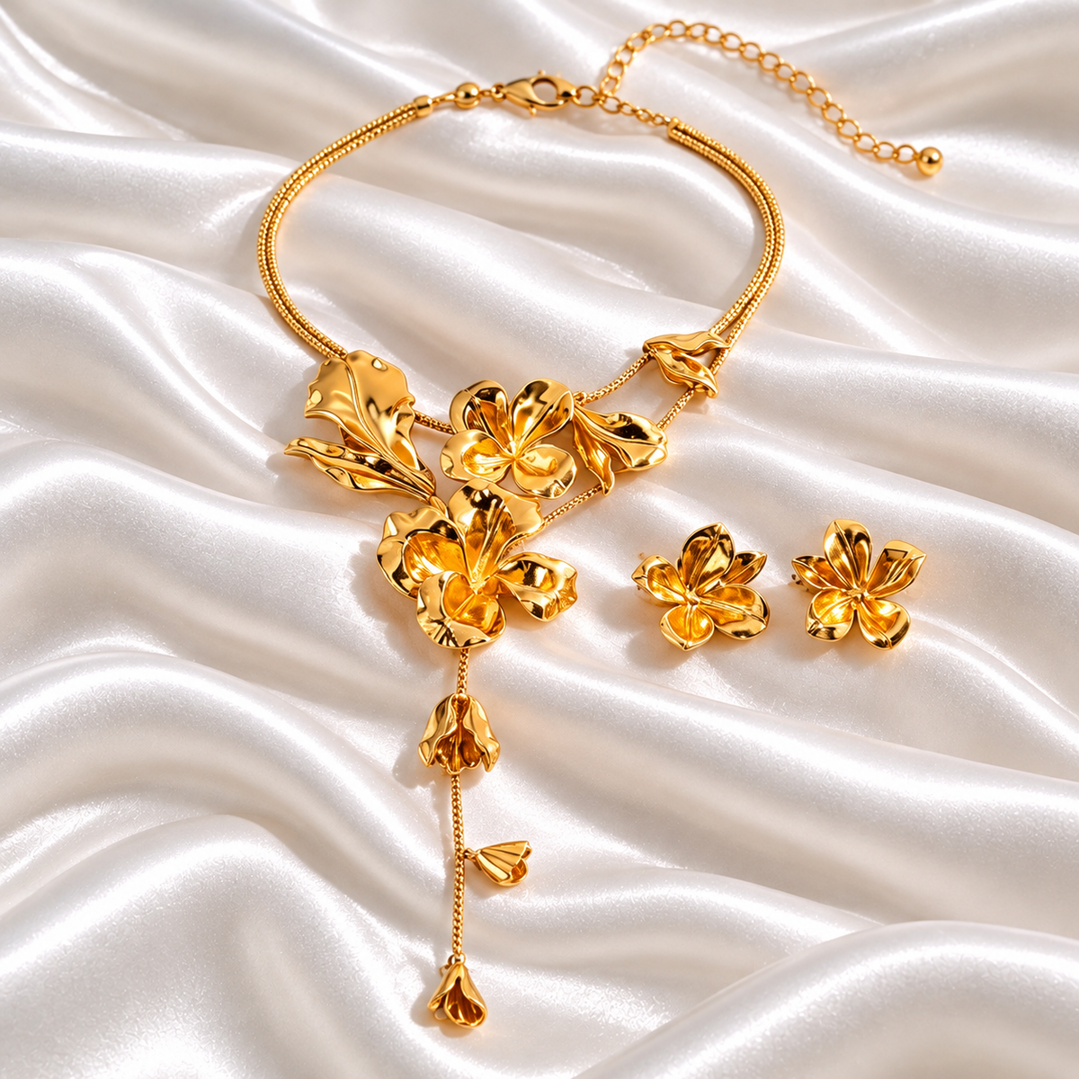 GOLDEN BLOOM FLORAL SET