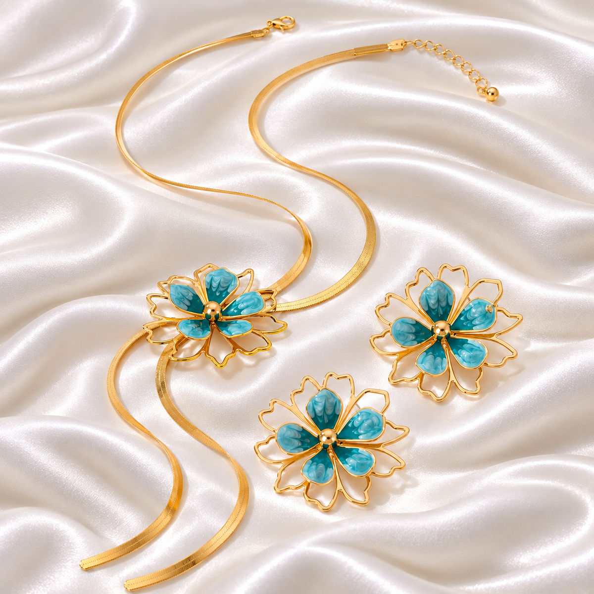 TURQUOISE BLOSSOM SET