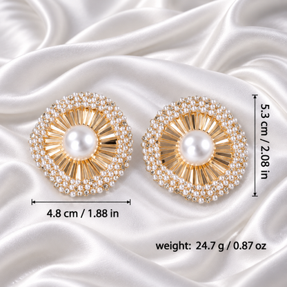 PEARL RADIANT STATEMENT EARRINGS
