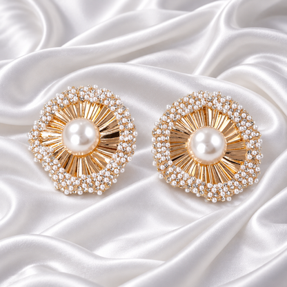 PEARL RADIANT STATEMENT EARRINGS