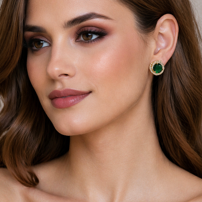 CRYSTAL EMERALD EARRINGS