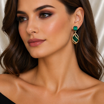 DIAGONAL HOOP EARRINGS