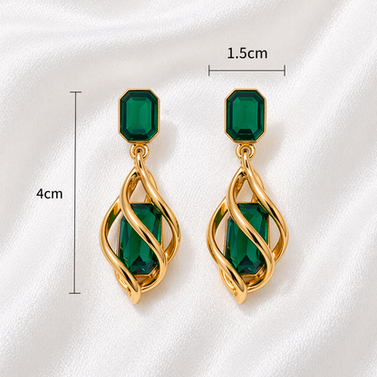 DIAGONAL HOOP EARRINGS