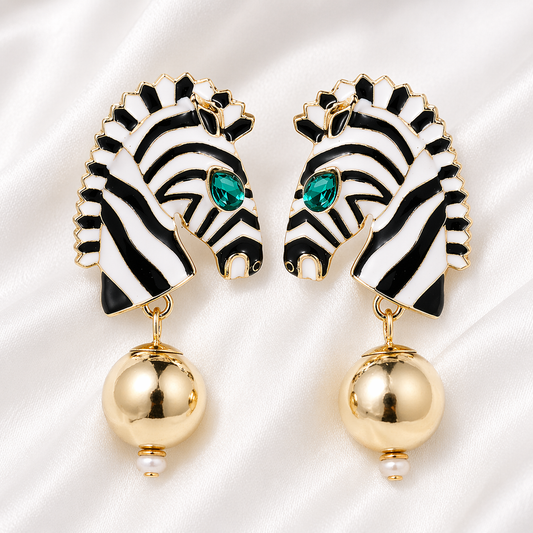 ZEBRA DRIPPING EARRINGS