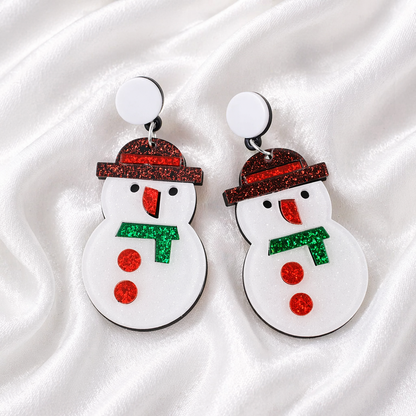 SNOWMAN CHRISTMAS EARRINGS