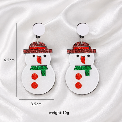 SNOWMAN CHRISTMAS EARRINGS