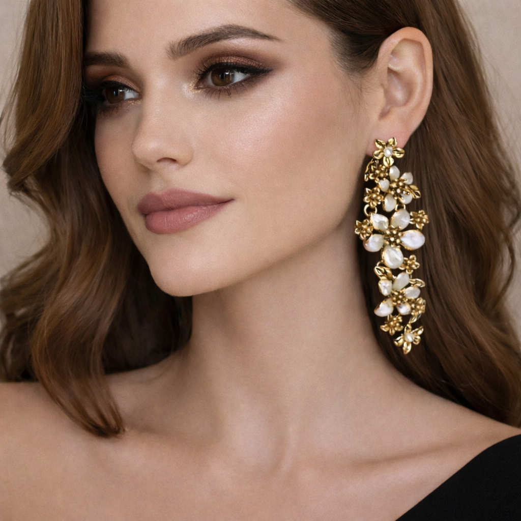 VINTAGE FLOWER EARRINGS